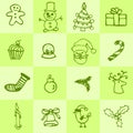 Christmas vector icons set