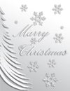 Christmas vector postcard with snowflakes