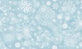 Christmas vector seamless gentle blue handwork pattern