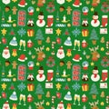 Christmas vector seamless pattern background for greeting card winter new year celebration design. Royalty Free Stock Photo