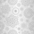 Christmas vector seamless silvery handwork pattern