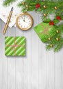 Christmas Vector Top View Background