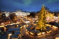 Christmas in Vienna aerial view of the advent market in front of Royalty Free Stock Photo