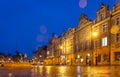 Christmas view of Poznan, a city on the Warta River in western Poland