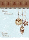 Christmas vintage baubles background