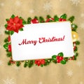 Christmas Vintage Blank Gift Tag Royalty Free Stock Photo