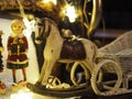 Christmas Vintage Decorations - Singer Trio with Horse Figurines Royalty Free Stock Photo