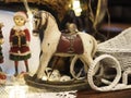 Christmas Vintage Decorations - Singer Trio with Horse Figurines Royalty Free Stock Photo