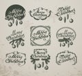 Christmas Vintage Icons, Elements And