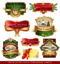 Christmas vintage labels Royalty Free Stock Photo