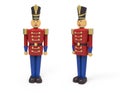 Christmas vintage wooden soldier toys. Royalty Free Stock Photo