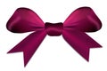 Christmas violet red bow isolated