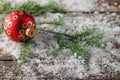 Christmas Wallpaper with spruce boughs and snow Royalty Free Stock Photo