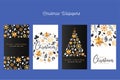 christmas wallpapers mobile instagram stories vector illustration