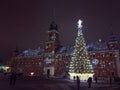 Christmas Warsaw new year Christmas tree holiday old town Poland Royalty Free Stock Photo