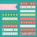 Christmas washi tape Royalty Free Stock Photo