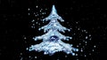Christmas water splash tree on black background Royalty Free Stock Photo
