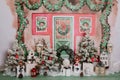 Christmas watercolour custom made sett up Royalty Free Stock Photo