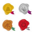 Christmas wax seal icon