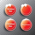 Christmas web buttons set. winter web buttons Royalty Free Stock Photo