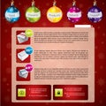 Christmas web template Royalty Free Stock Photo