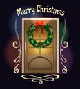 Christmas Welcome Wreath door Illustration