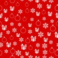 Christmas white snowflake on abstract red bakcground vector illustration eps10. Wrapping paper.