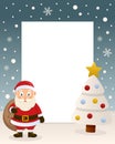 Christmas White Tree - Cute Santa Claus Royalty Free Stock Photo