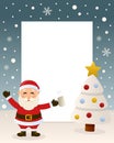 Christmas White Tree - Drunk Santa Claus Royalty Free Stock Photo