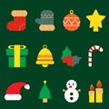 The Christmas icon for holiday concept