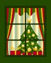 Christmas window Royalty Free Stock Photo