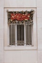 Christmas window decorations on the streets of Alicante, Spain Royalty Free Stock Photo