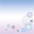 Christmas winter background with snowflakes. Snowflakes on a sep