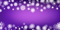 Christmas Winter Background, Snowy Happy New Year Backdrop. Awesome holiday Wallpaper with Snowflakes Royalty Free Stock Photo