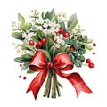 Christmas Winter Berry holly leaves bouquet decorations