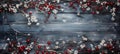 Christmas Winter Branch Berries Background Design