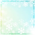 Christmas winter frosty background, snowflakes on pastel colors gradients
