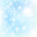 Christmas winter frosty background, snowflakes on pastel colors gradients