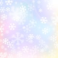 Christmas winter frosty background, snowflakes on pastel colors gradients Royalty Free Stock Photo