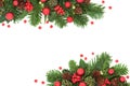 Christmas Winter Greenery Abstract Background Border Royalty Free Stock Photo