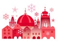 Christmas_winter_historical_town Royalty Free Stock Photo