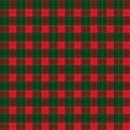 Christmas Winter Holiday Card Decoration Plaid Scotland Ornamental background, checkered stripes red, green pattern Royalty Free Stock Photo