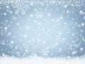 Christmas winter holiday snow background with snowflakes Royalty Free Stock Photo