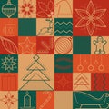 Christmas and winter holidays seamless pattern Royalty Free Stock Photo