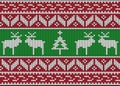 Christmas and Winter knitted seamless pattern