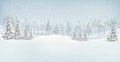 Christmas winter landscape background. Royalty Free Stock Photo