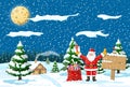 Christmas winter landscape Royalty Free Stock Photo