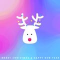 Christmas Winter Reindeer greeting card