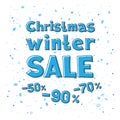 Christmas winter sale snowfalls