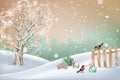 Christmas winter scene Royalty Free Stock Photo